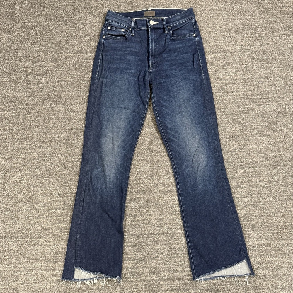 Mother Jeans Women 26 Blue The Insider Crop Step Fray Tongue And Chic Made USA
